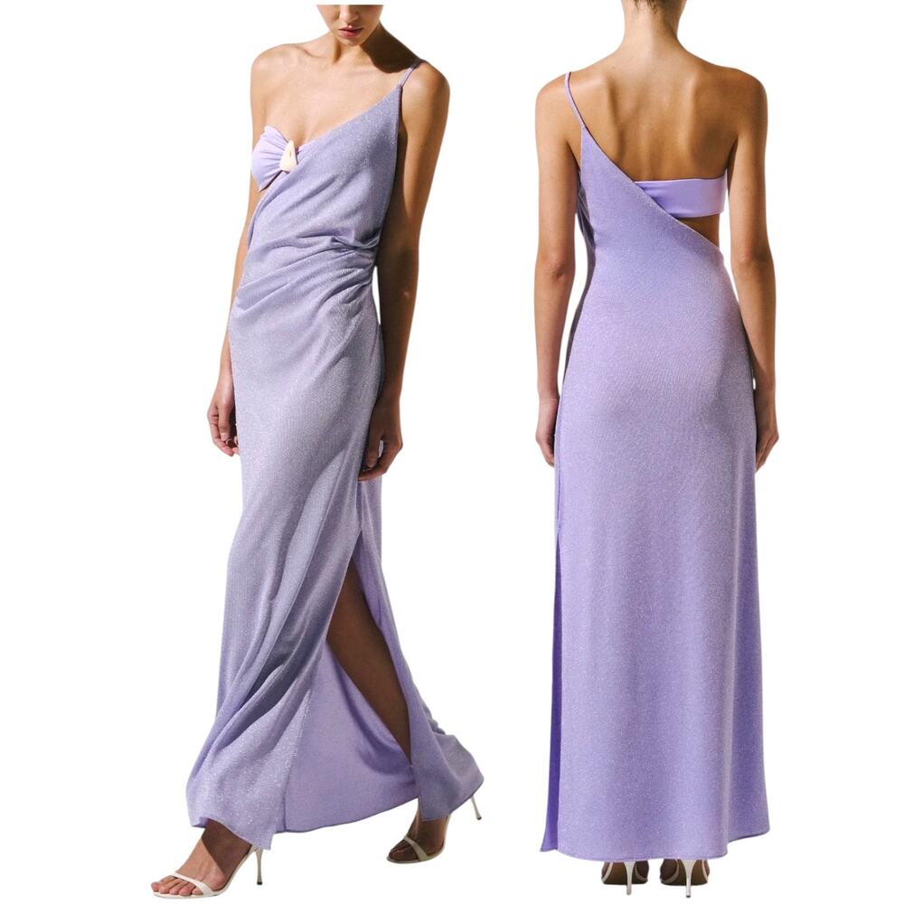 Baobab, Women's 'Harmonia' Maxi Dress, One Shoulder, Jacaranda Purple, Small